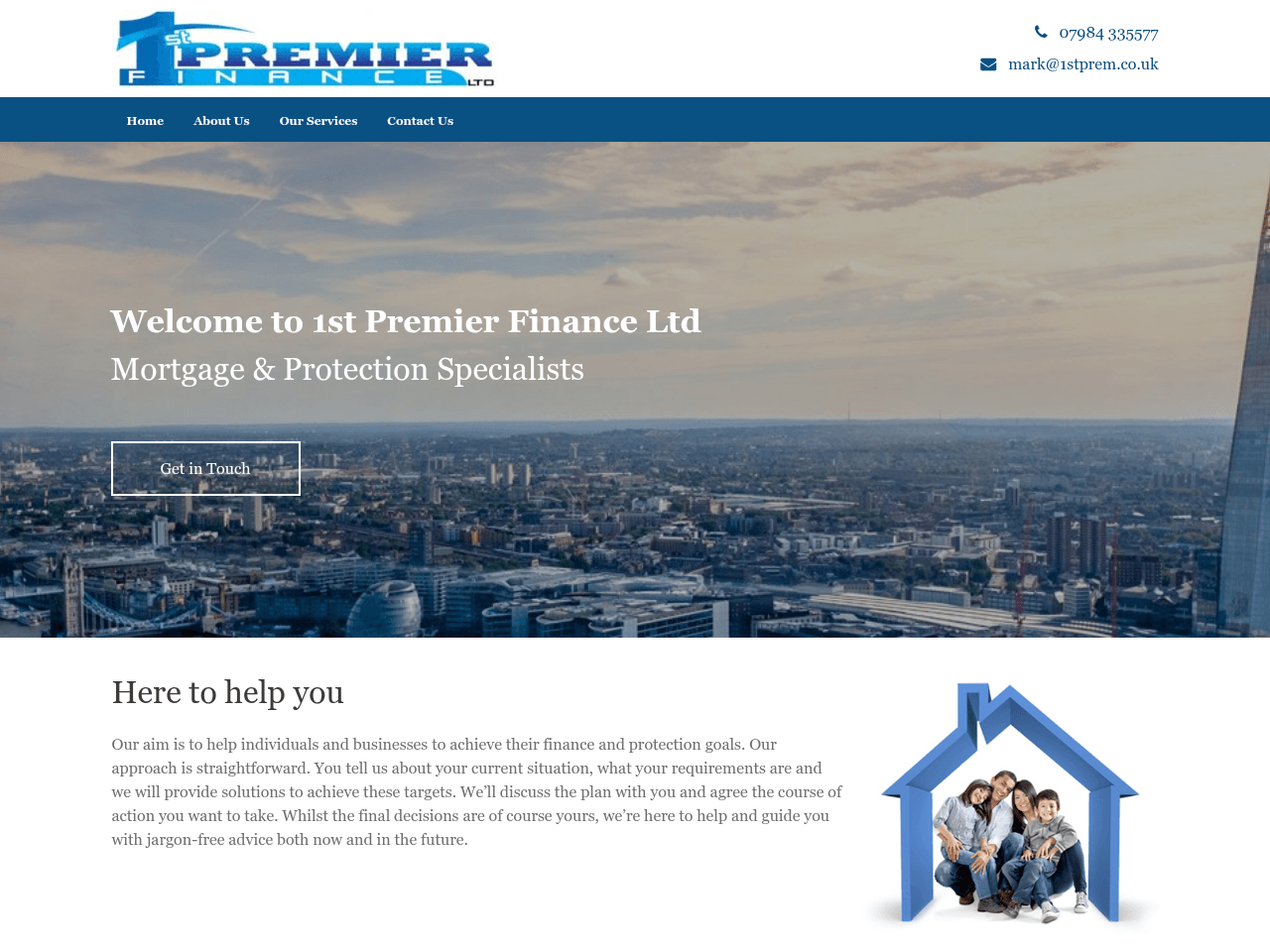 1st Premier Finance website preview