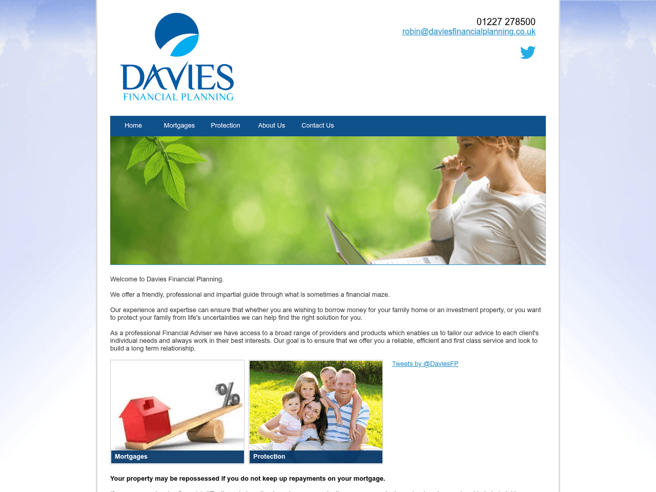 Davies Financial Planning website preview