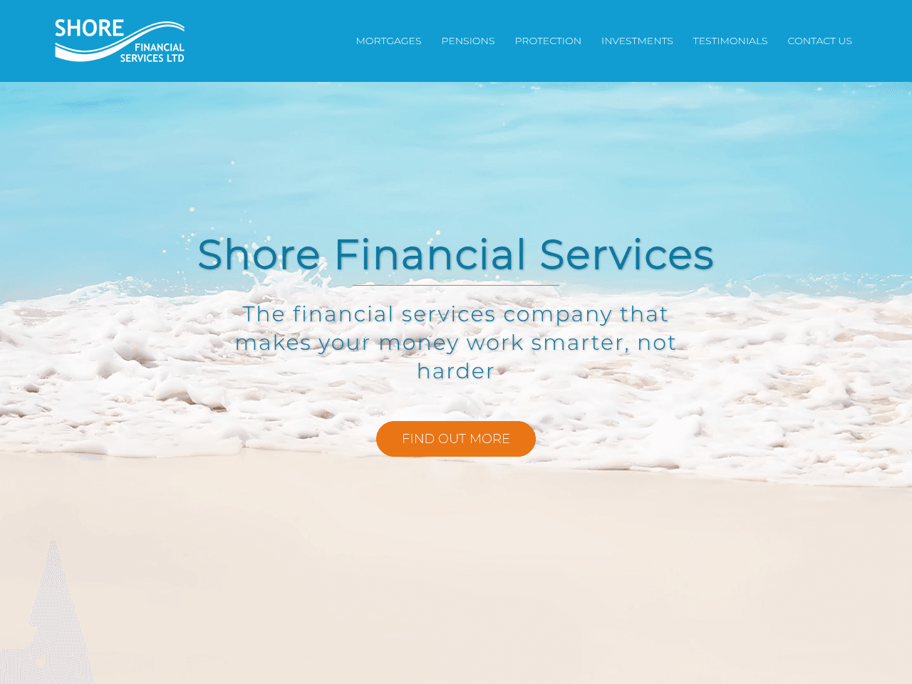 Shore Financial Services website preview