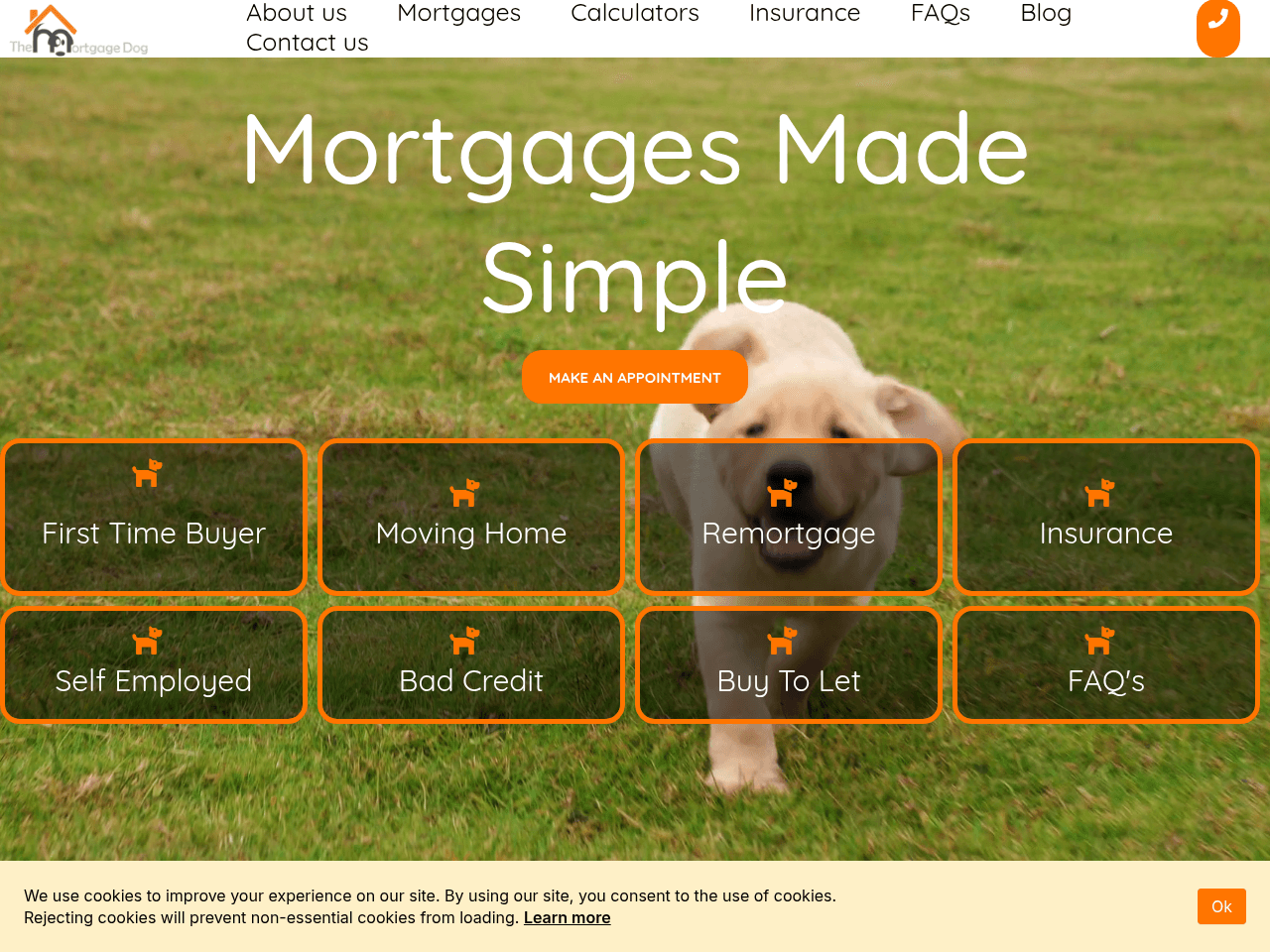 The Mortgage Dog website preview