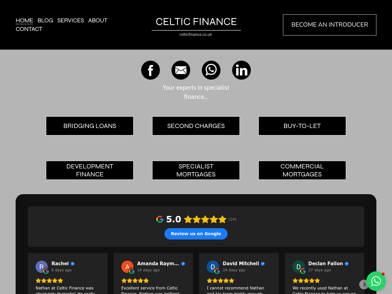 Celtic Finance website preview