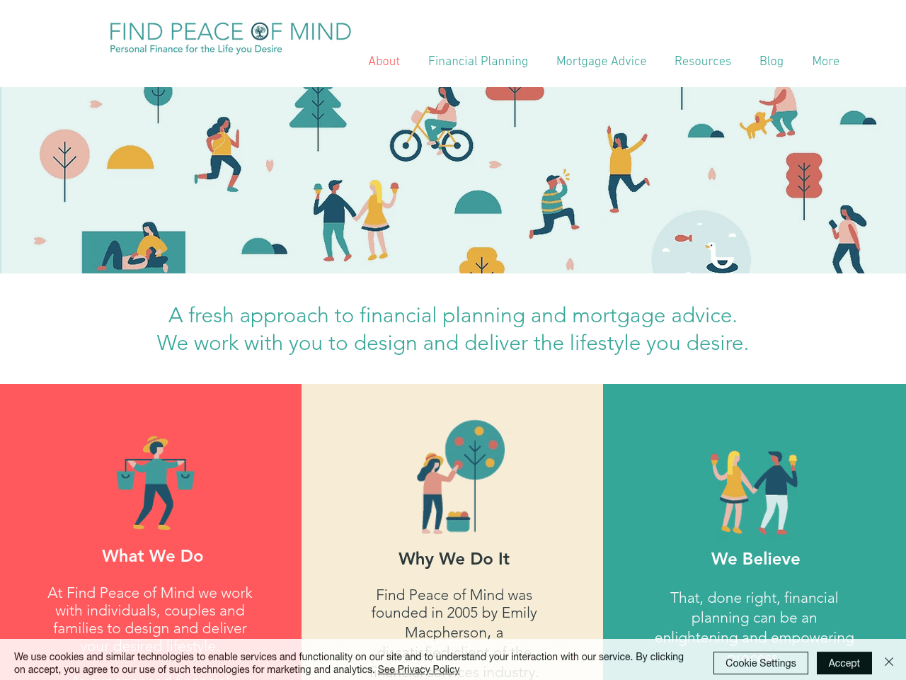 Find Peace of Mind website preview