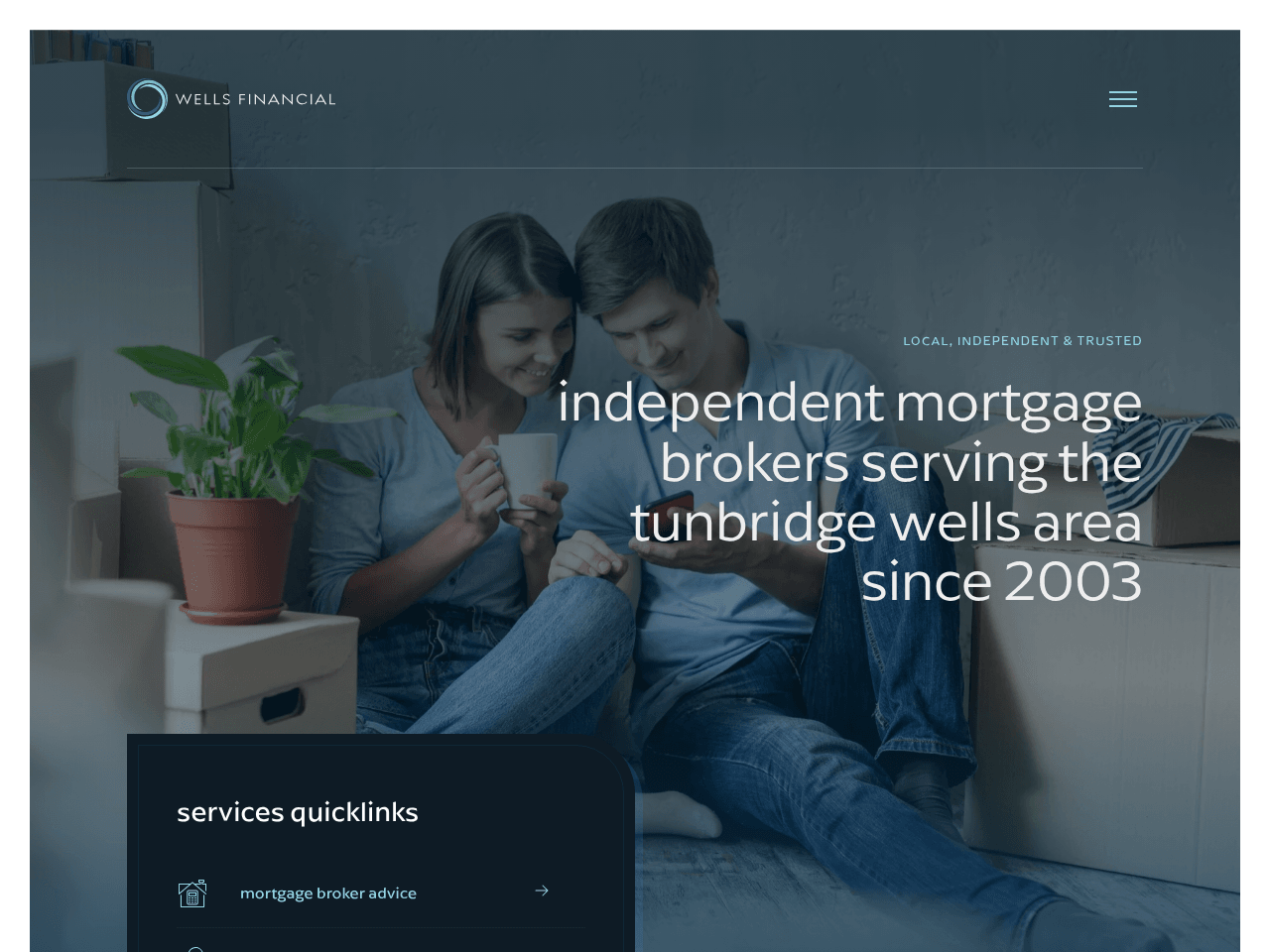 Wells Financial website preview