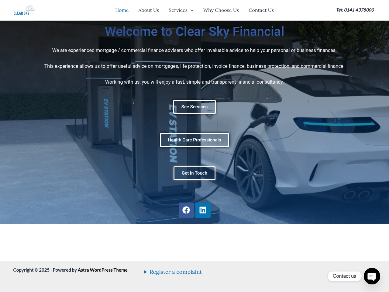 Clear Sky Financial website preview