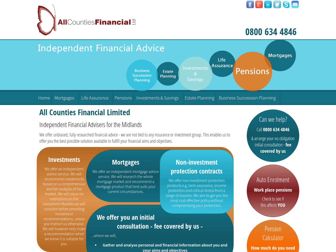 All Counties Financial website preview
