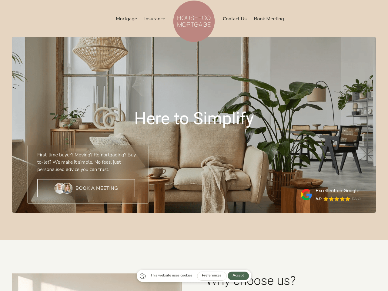 House + Co Mortgage website preview