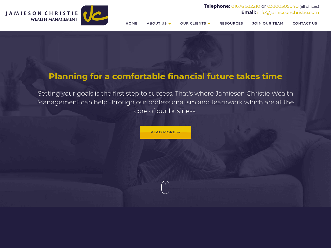 Jamieson Christie Wealth Management website preview