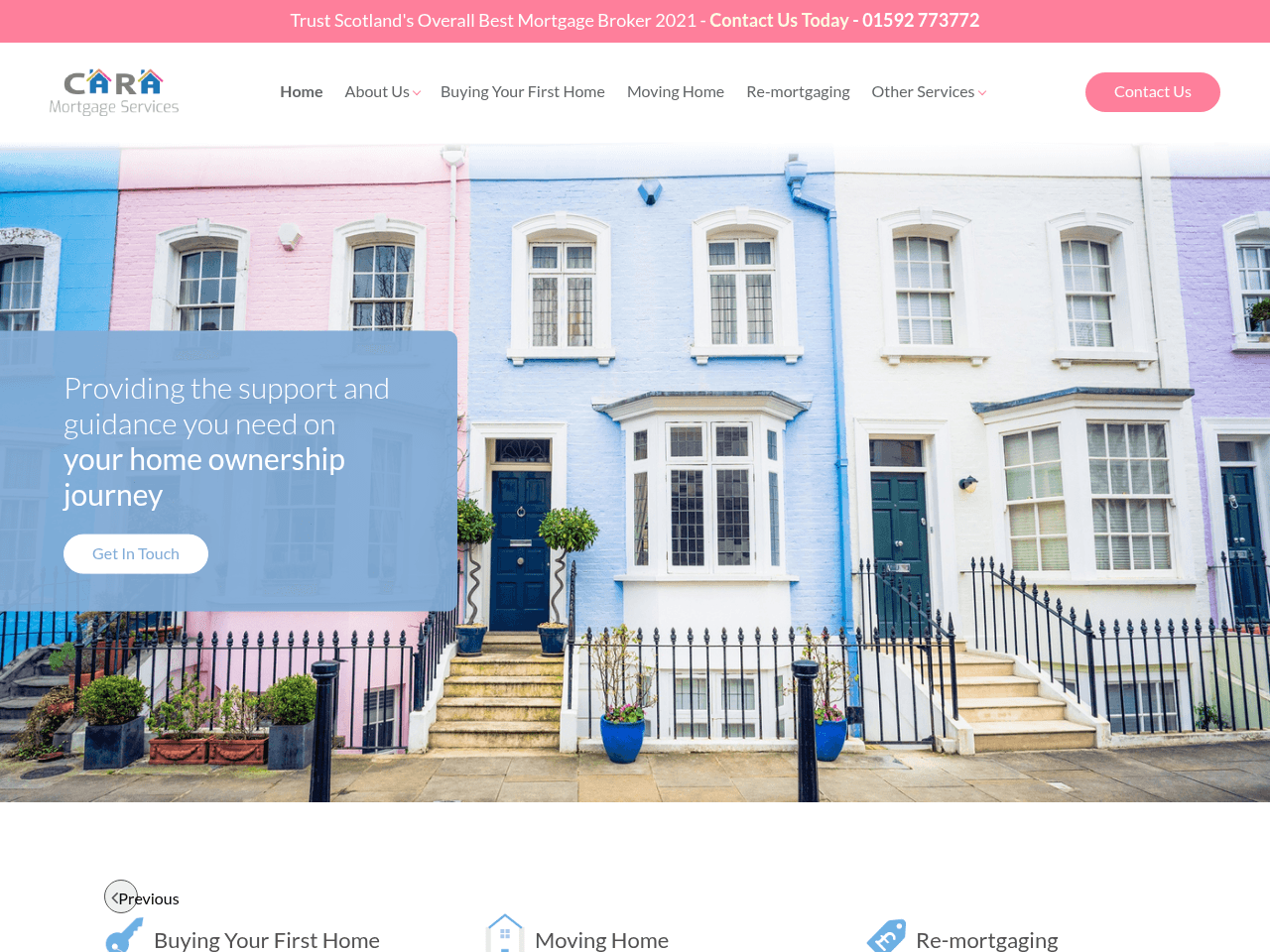 CARA Mortgage Services website preview