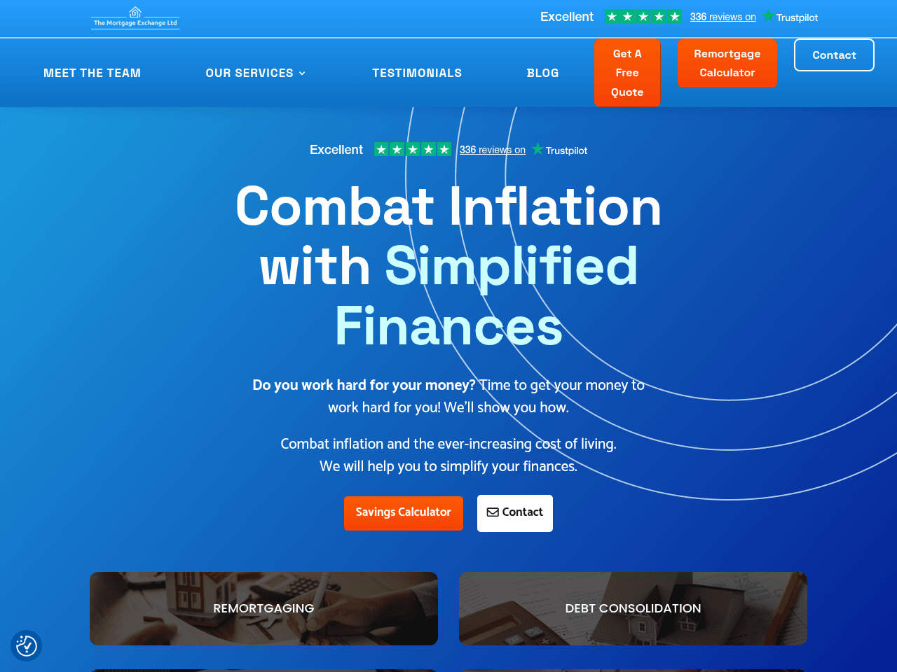 The Mortgage Exchange website preview