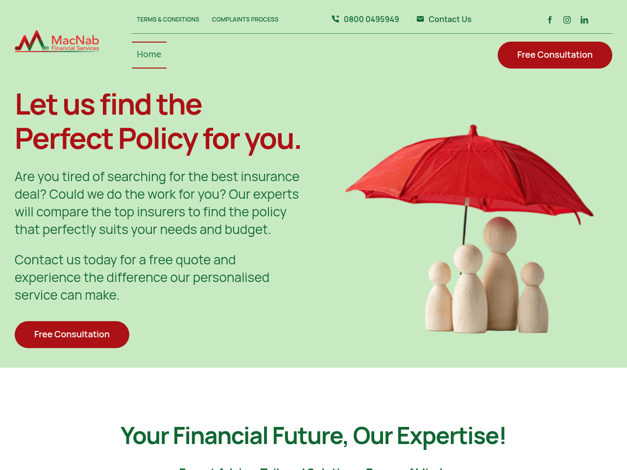 MacNab Financial Services website preview