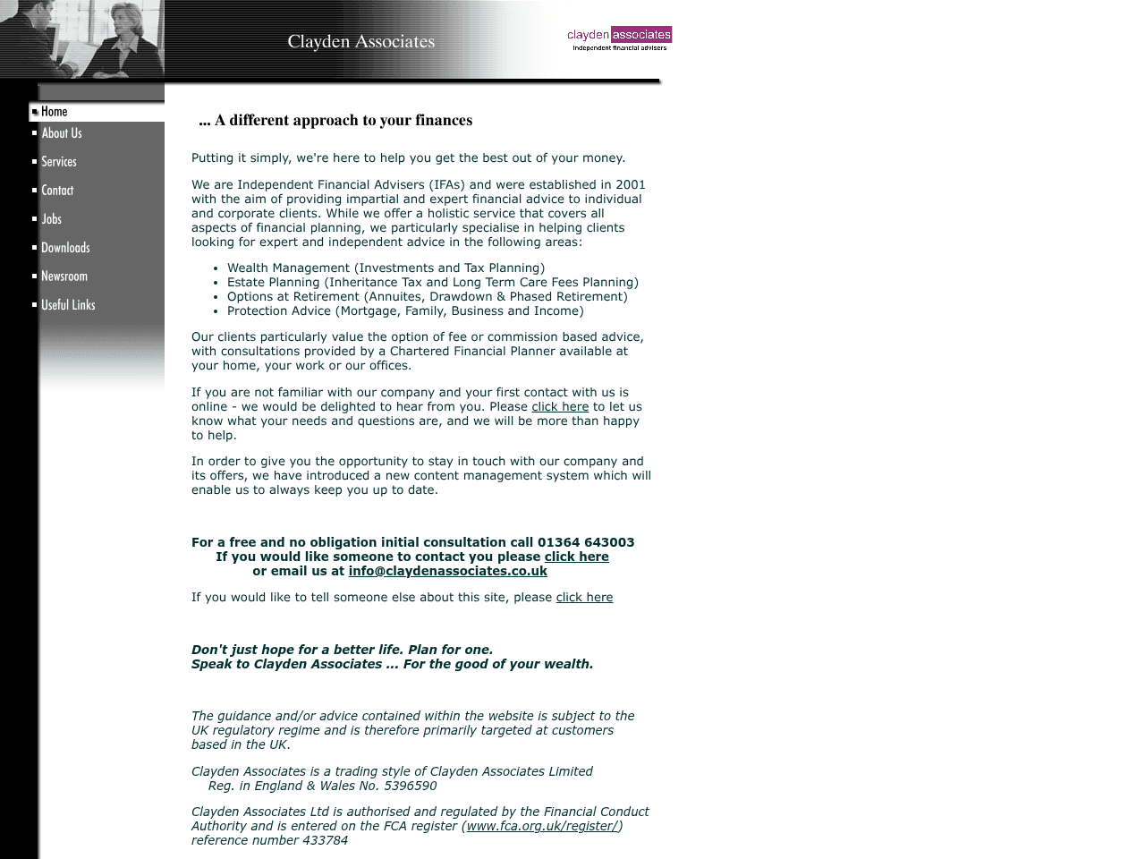 Clayden Associates website preview