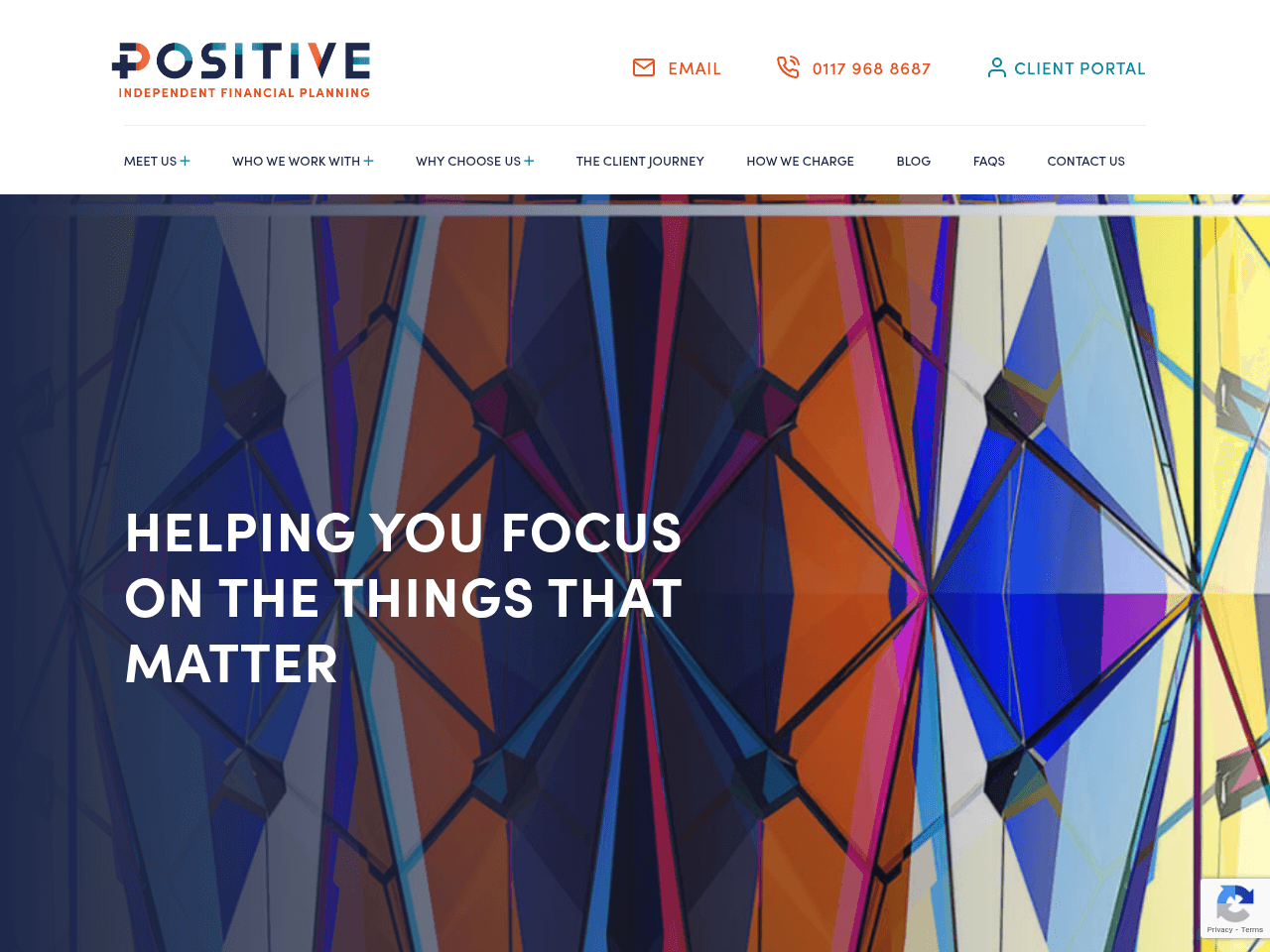 Positive Independent Financial Planning website preview