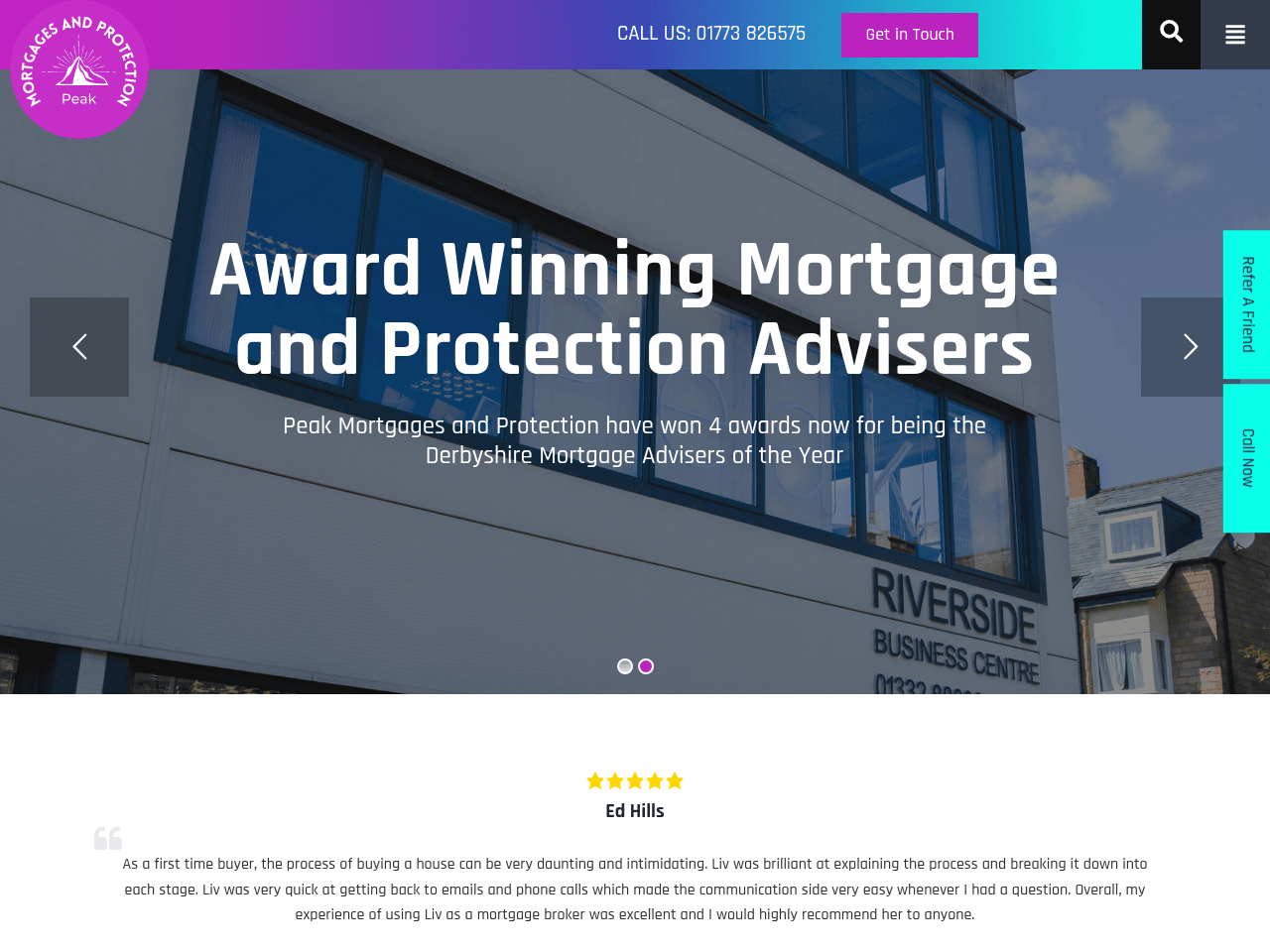 Peak Mortgages And Protection website preview