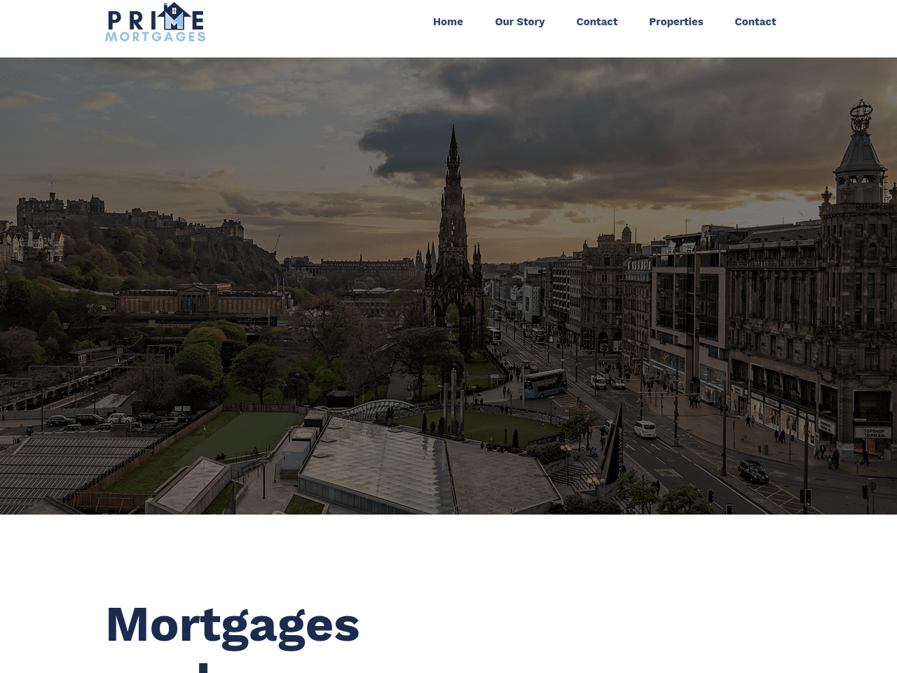 Prime Mortgages website preview