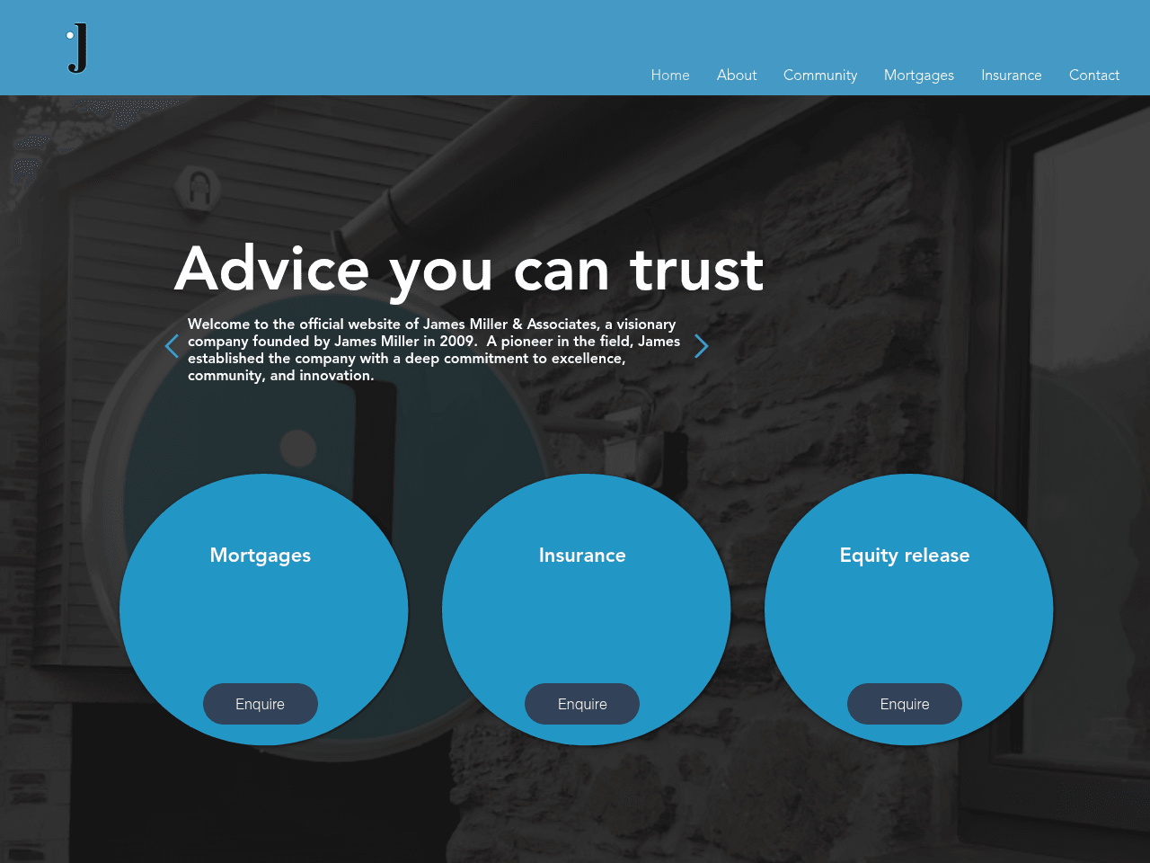 James Miller & Associates website preview