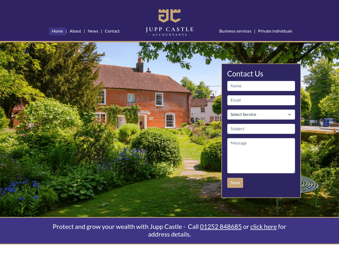 Jupp Castle website preview