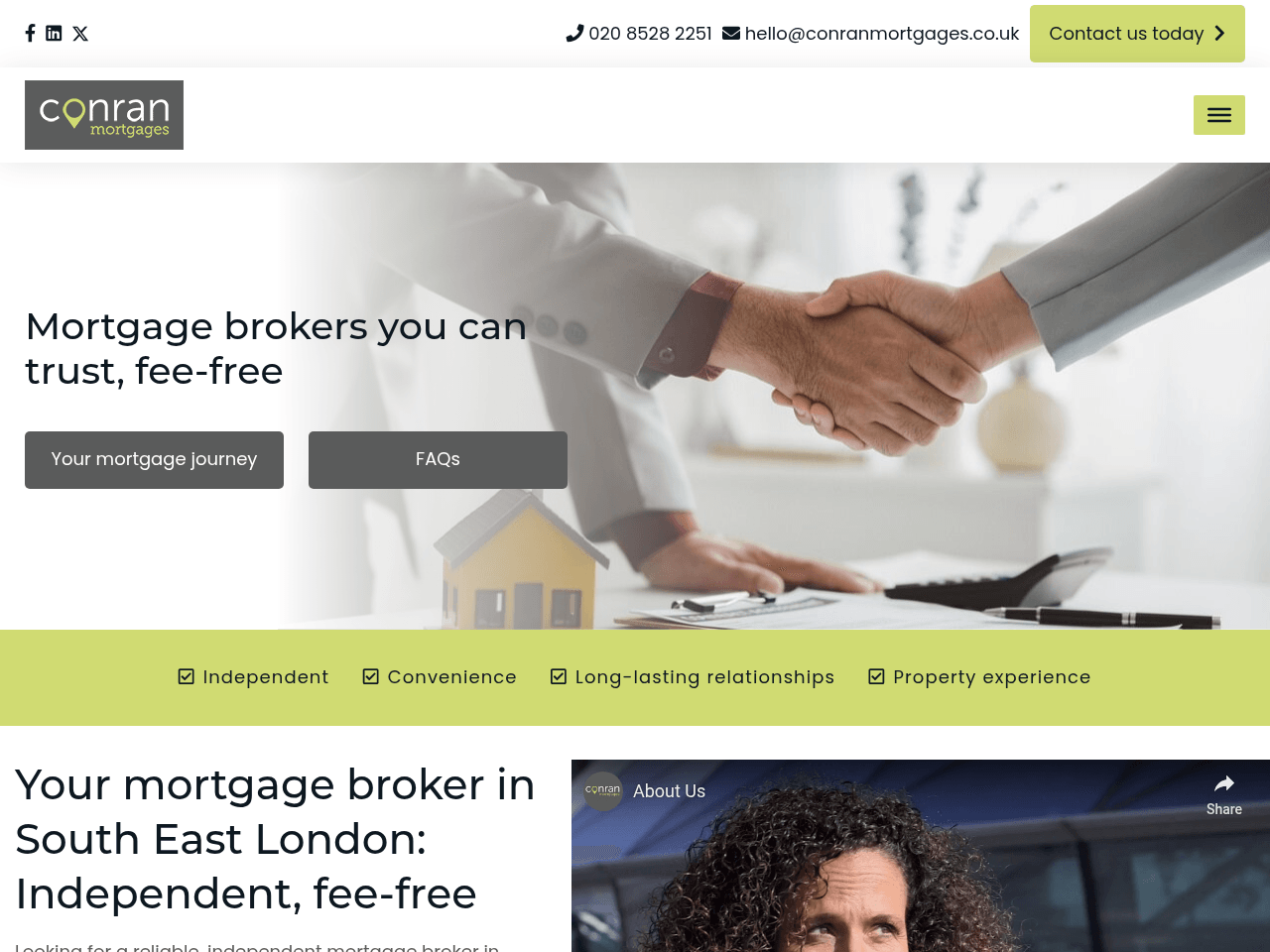 Conran Mortgages website preview