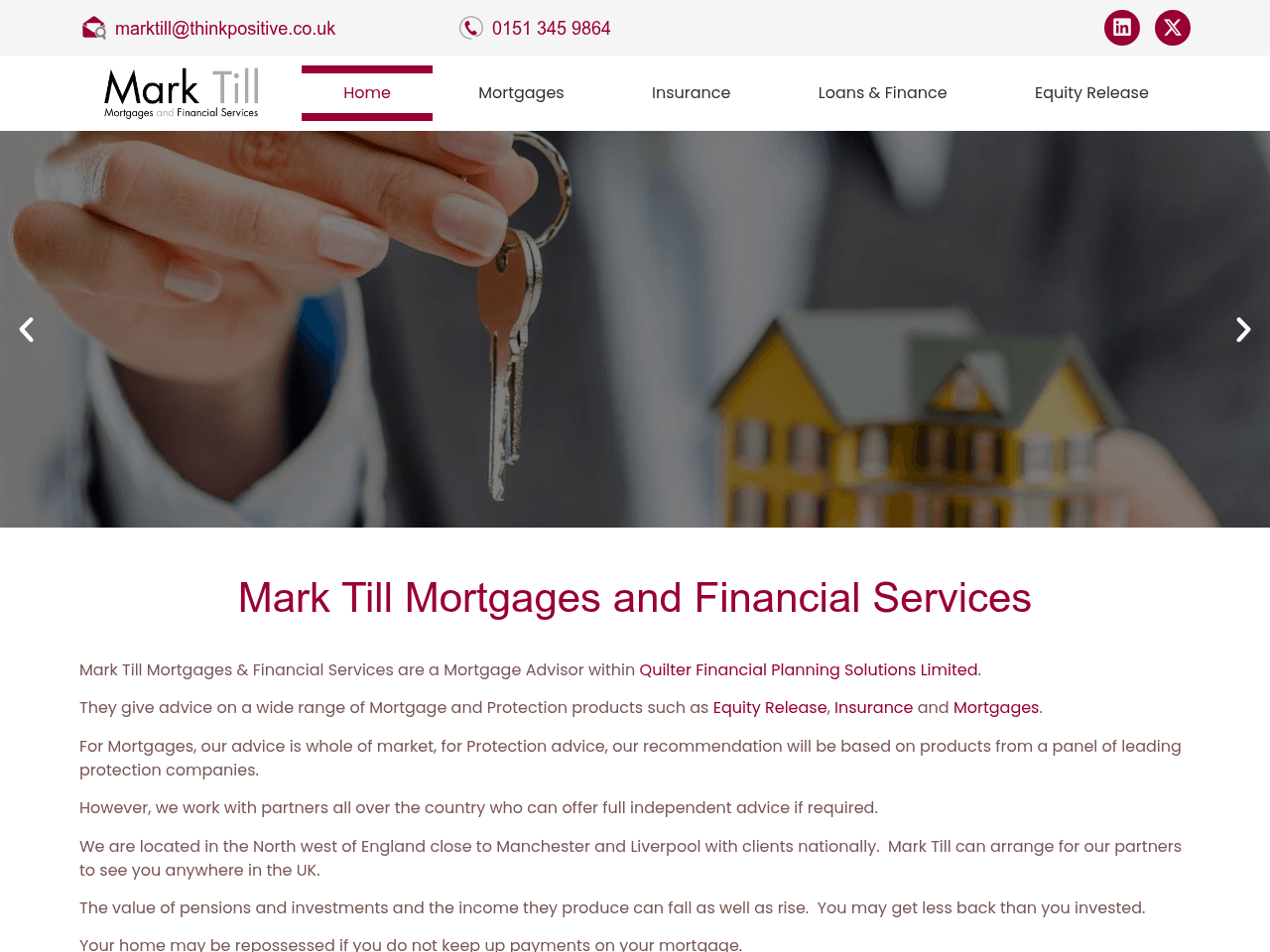 Mark Till Mortgages and Financial Services website preview