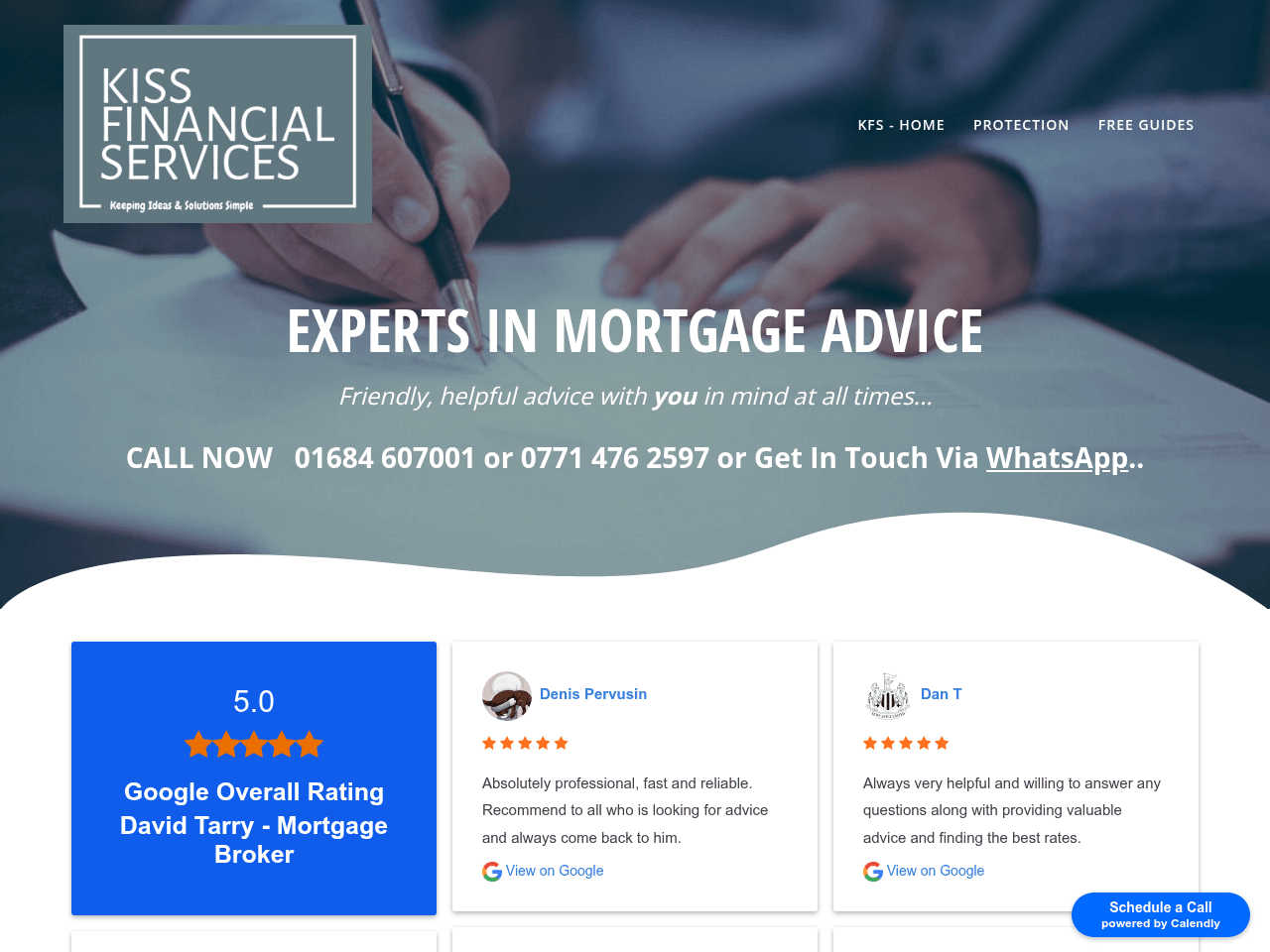 KISS Financial Services website preview