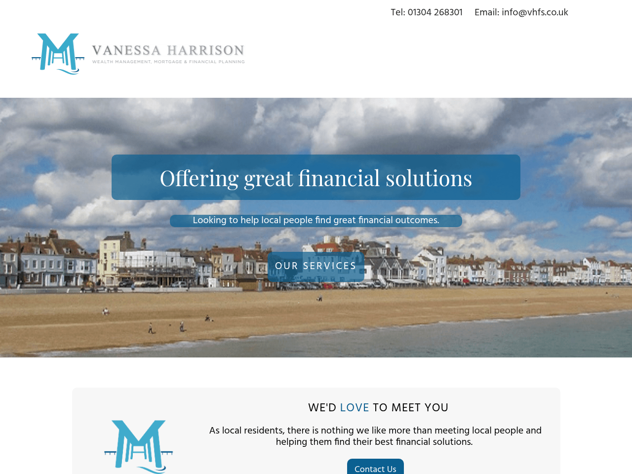 Vanessa Harrison Wealth Management website preview