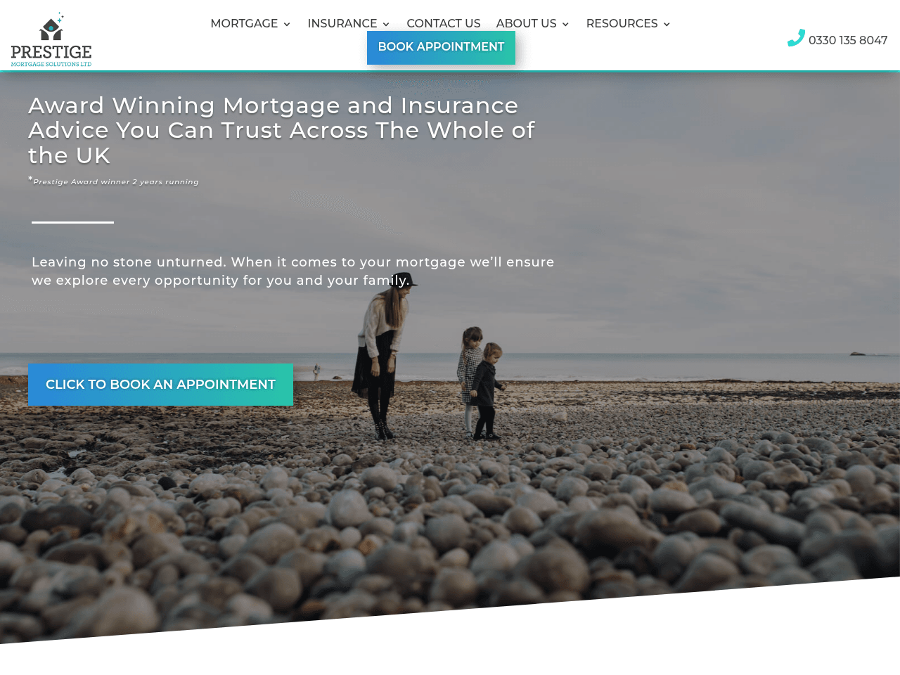 Prestige Mortgage Solutions website preview