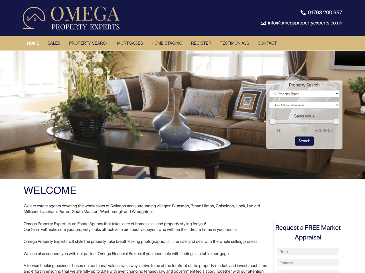 Omega Property Experts website preview