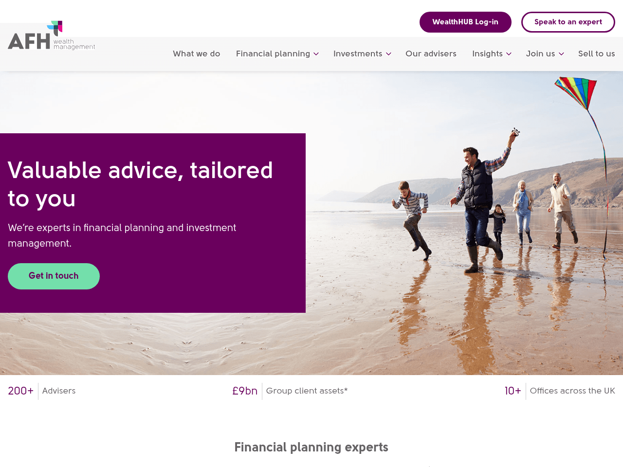 AFH Wealth Management website preview