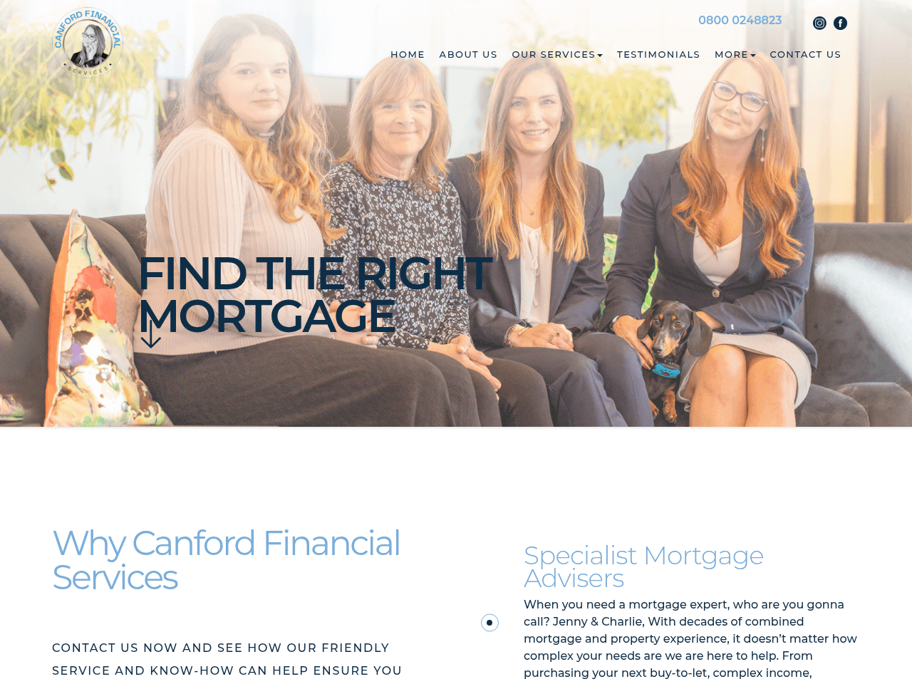 Canford Financial Services website preview