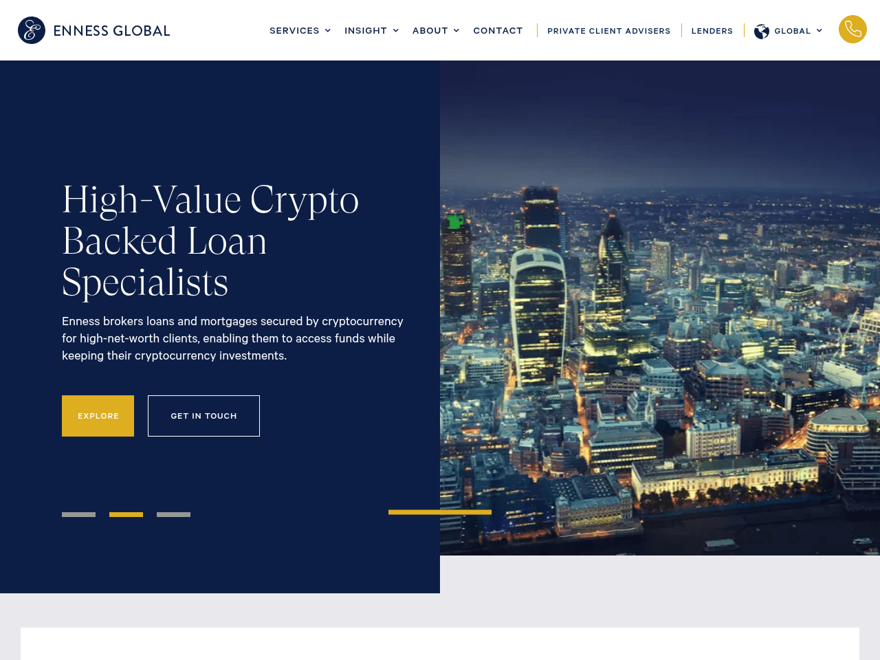 Enness Global website preview