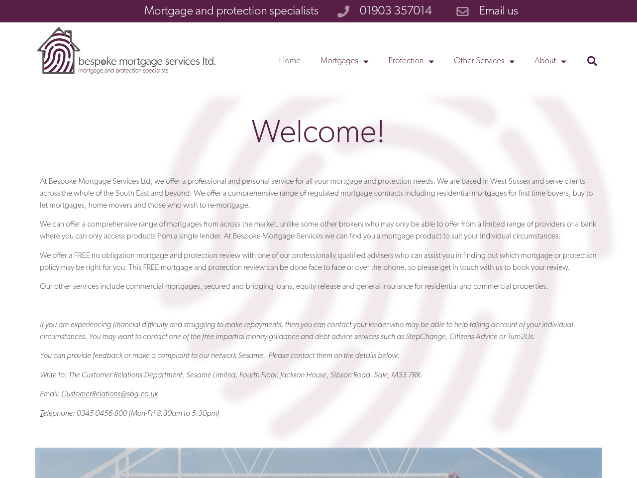 Bespoke Mortgage Services website preview