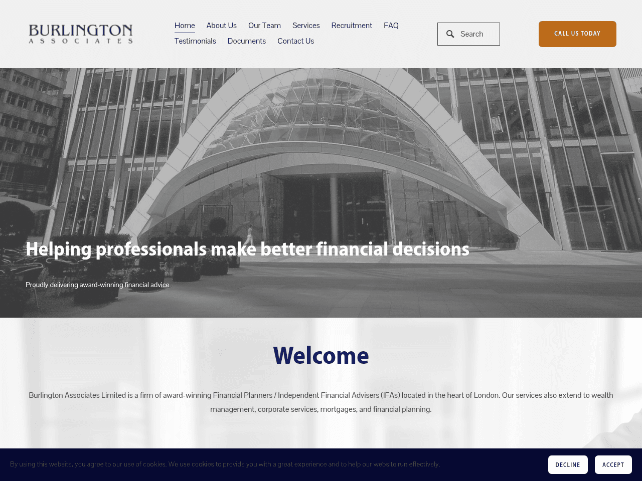 Burlington Associates website preview