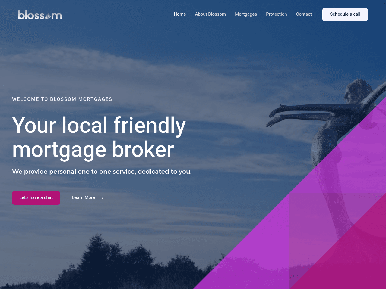 Blossom Mortgage Services website preview