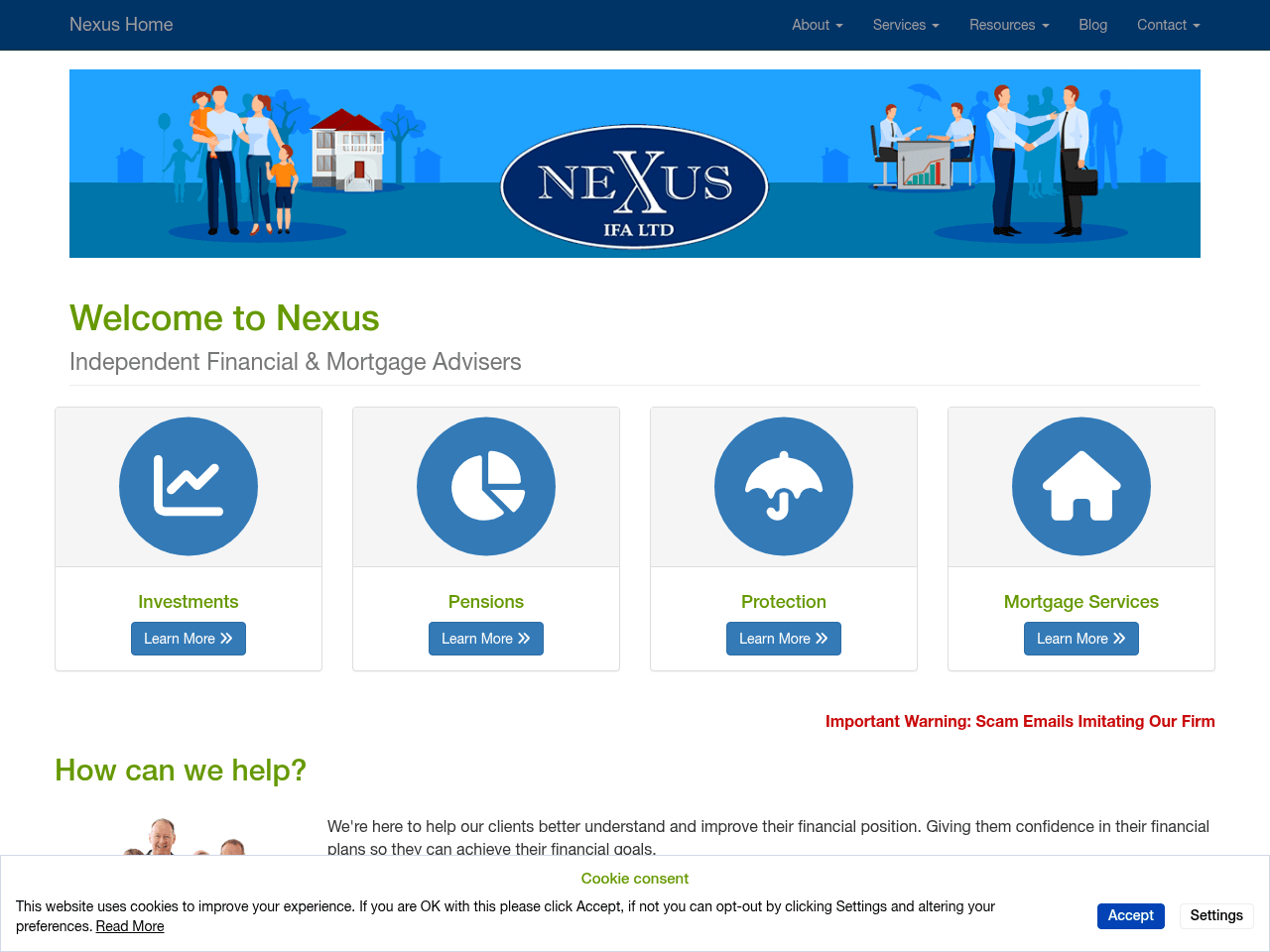 Nexus Independent Financial & Mortgage Advisers website preview