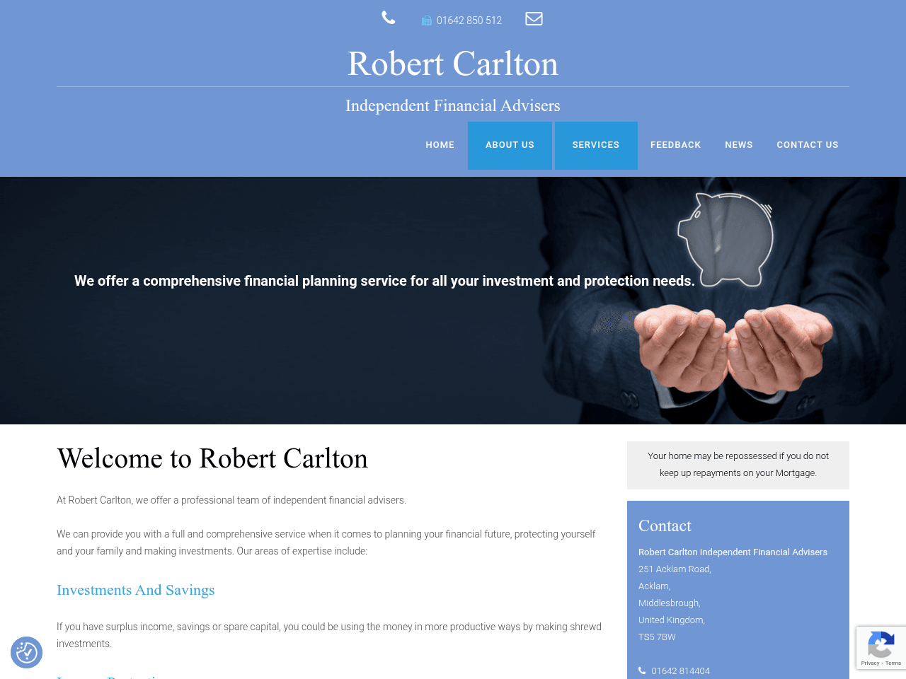 Robert Carlton website preview