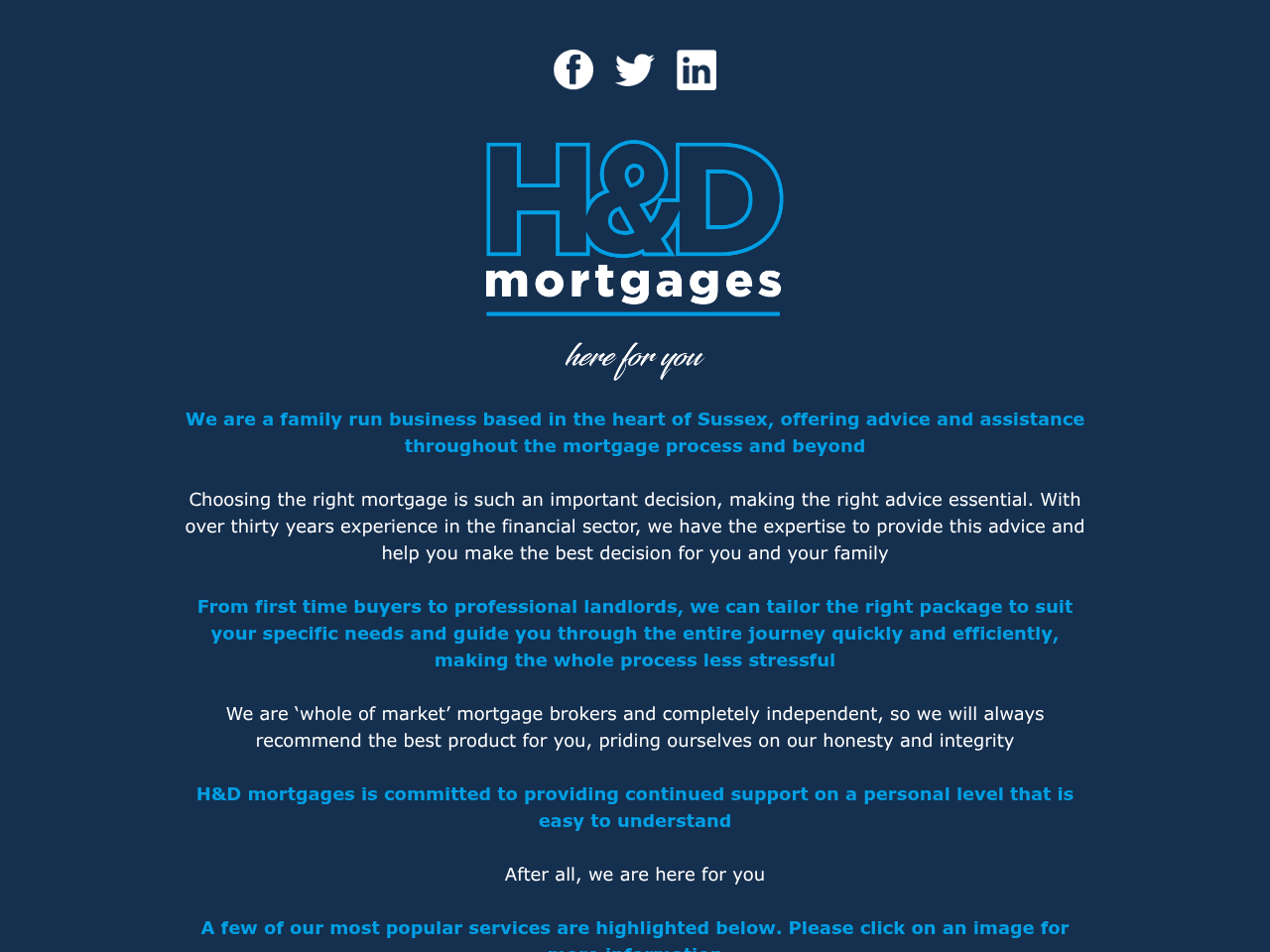 H&D Mortgages website preview