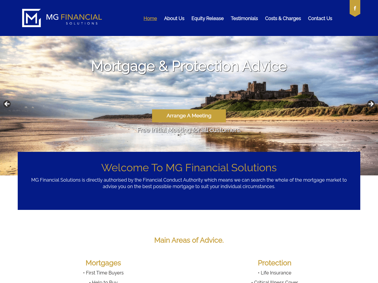 MG Financial Solutions website preview