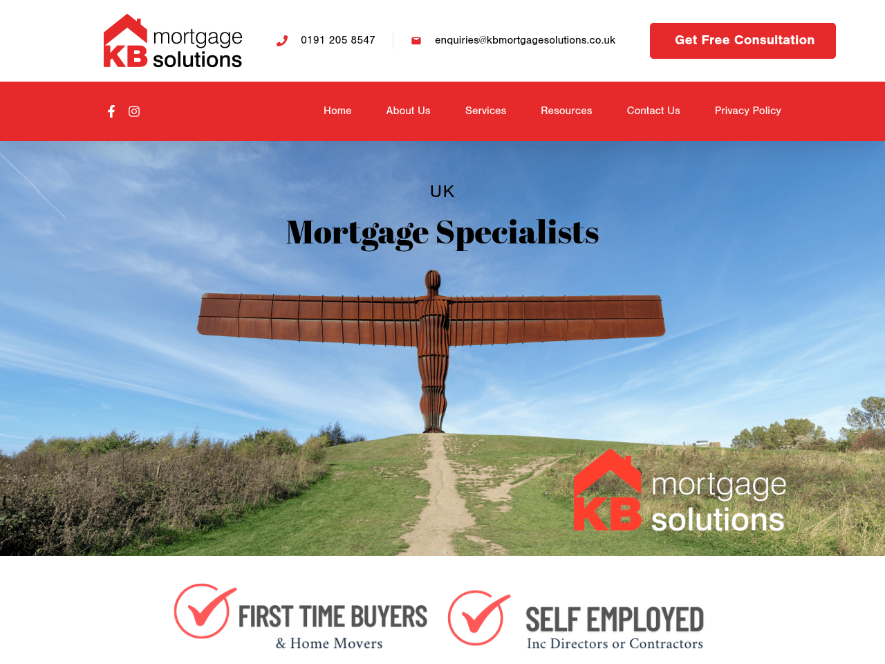 KB Mortgage Solutions website preview