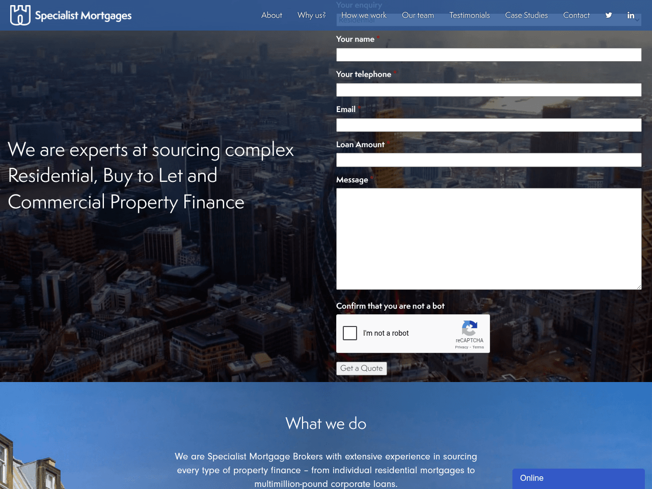 Specialist Mortgages website preview
