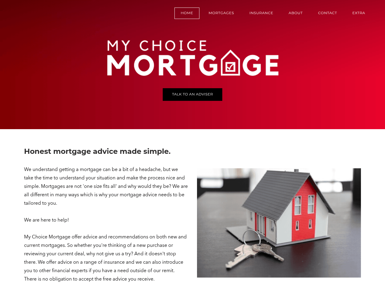 My Choice Mortgage website preview