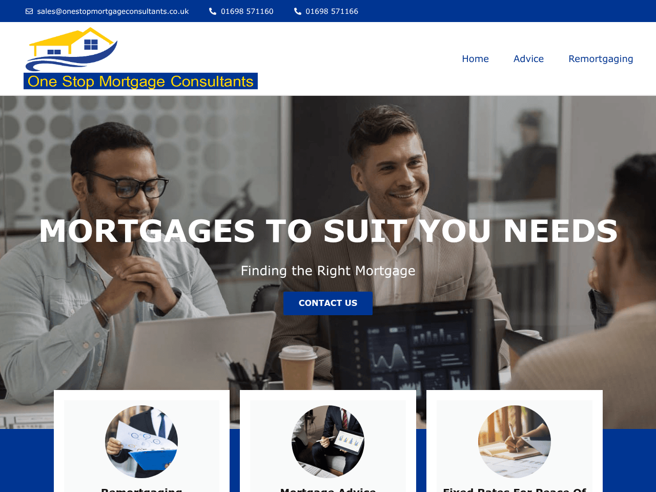 One Stop Mortgage Consultants website preview
