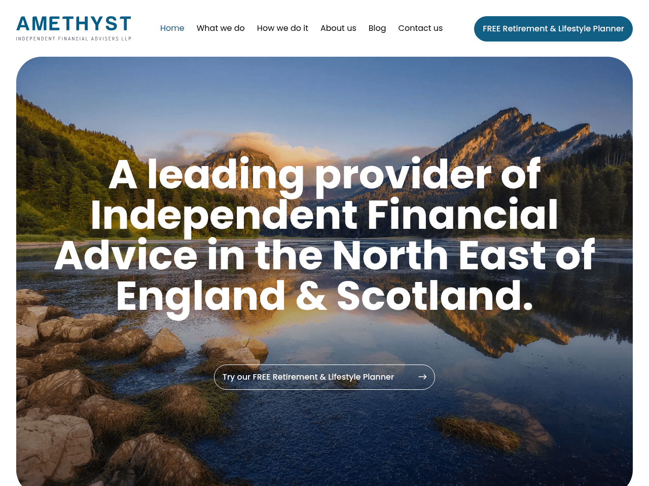 Amethyst Independent Financial Advisors website preview