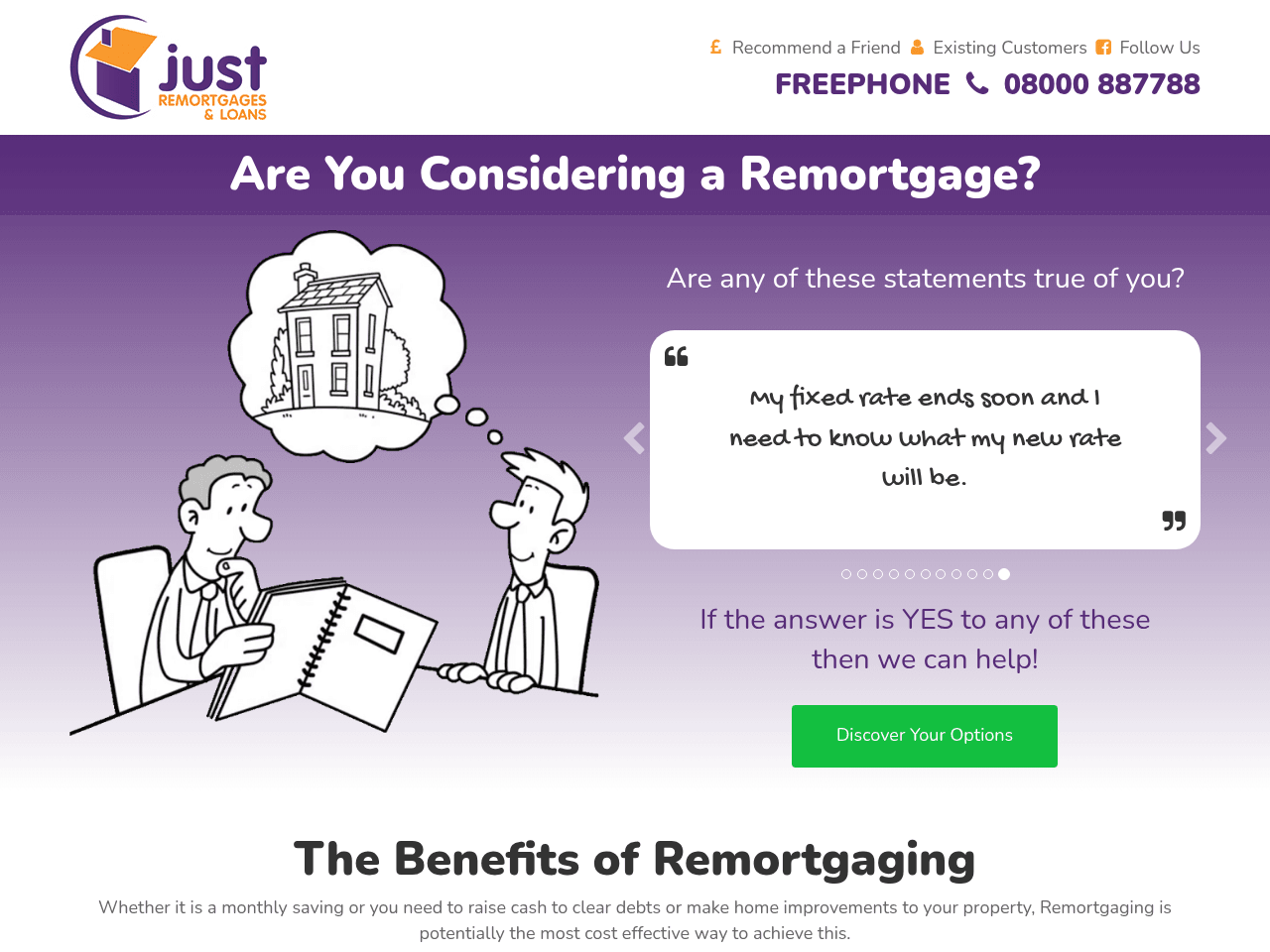 Just Remortgages website preview