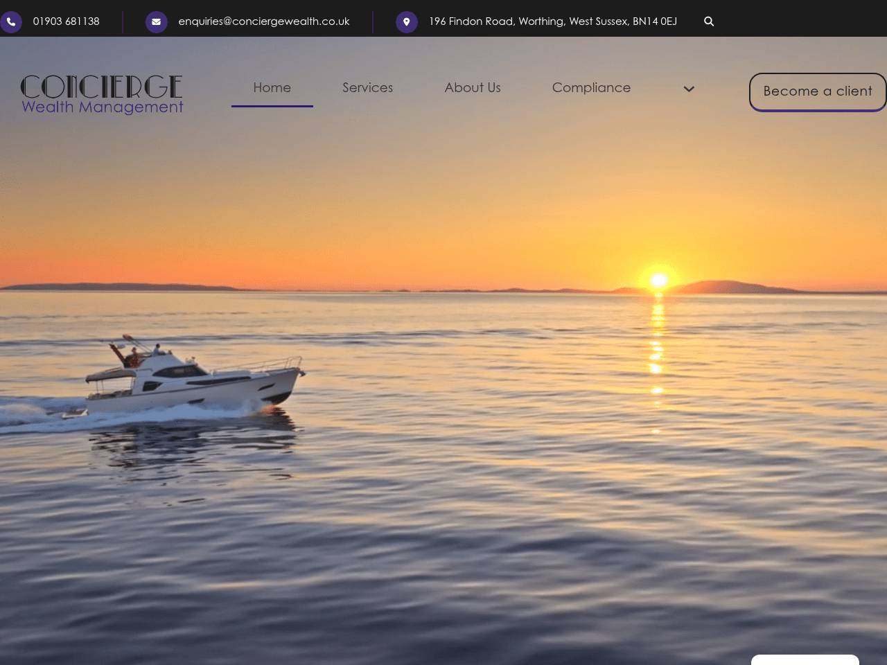 Concierge Wealth Management website preview