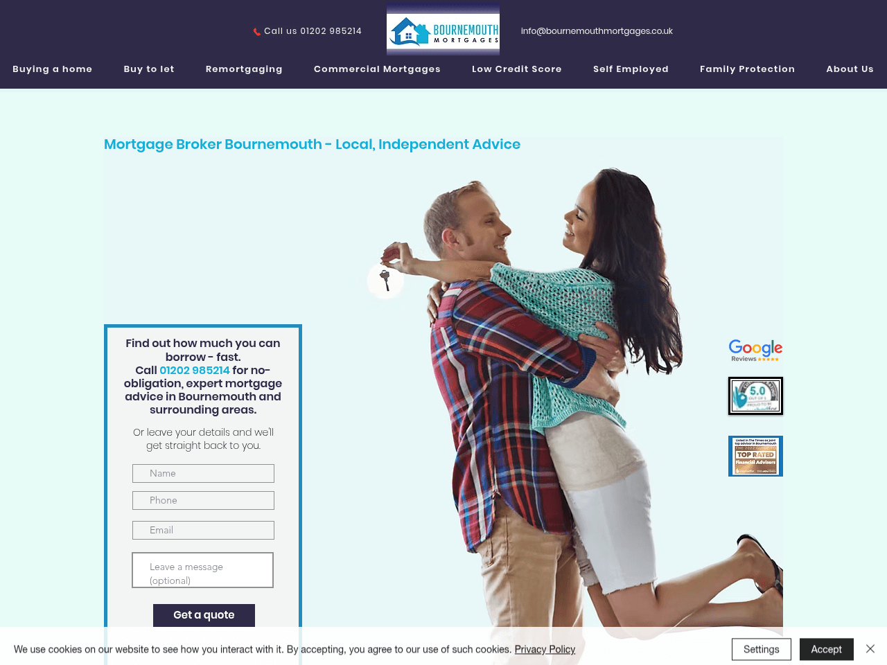 Bournemouth Mortgages website preview