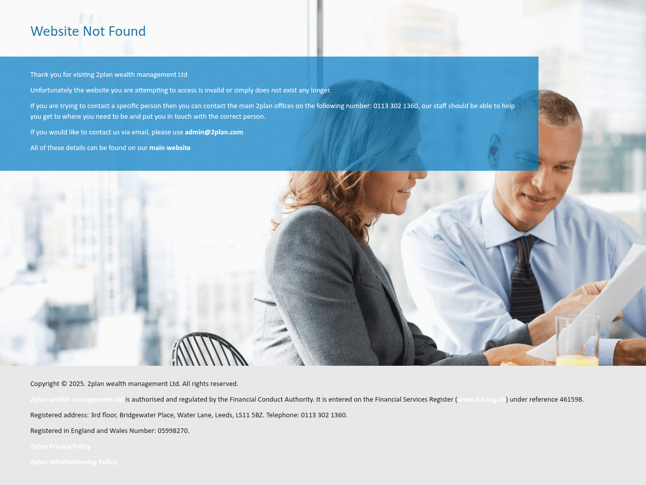 2plan wealth management website preview