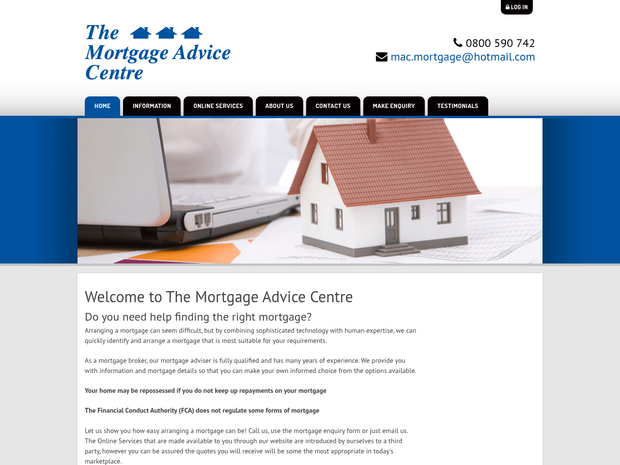 The Mortgage Advice Centre website preview