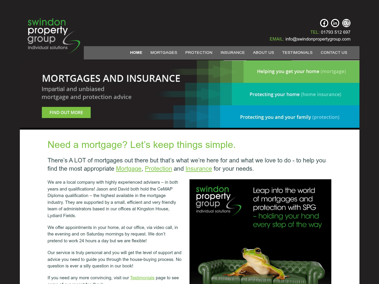 Swindon Property Group website preview