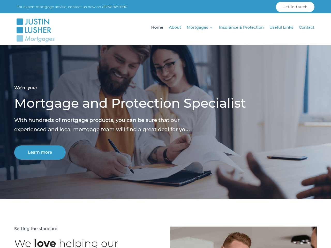 Justin Lusher Mortgages website preview
