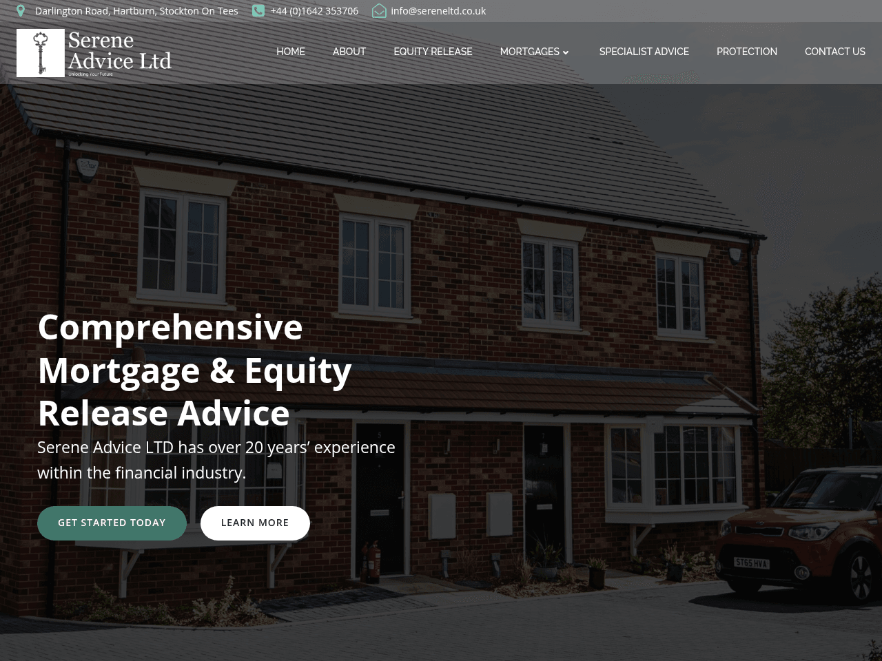 Serene Advice website preview