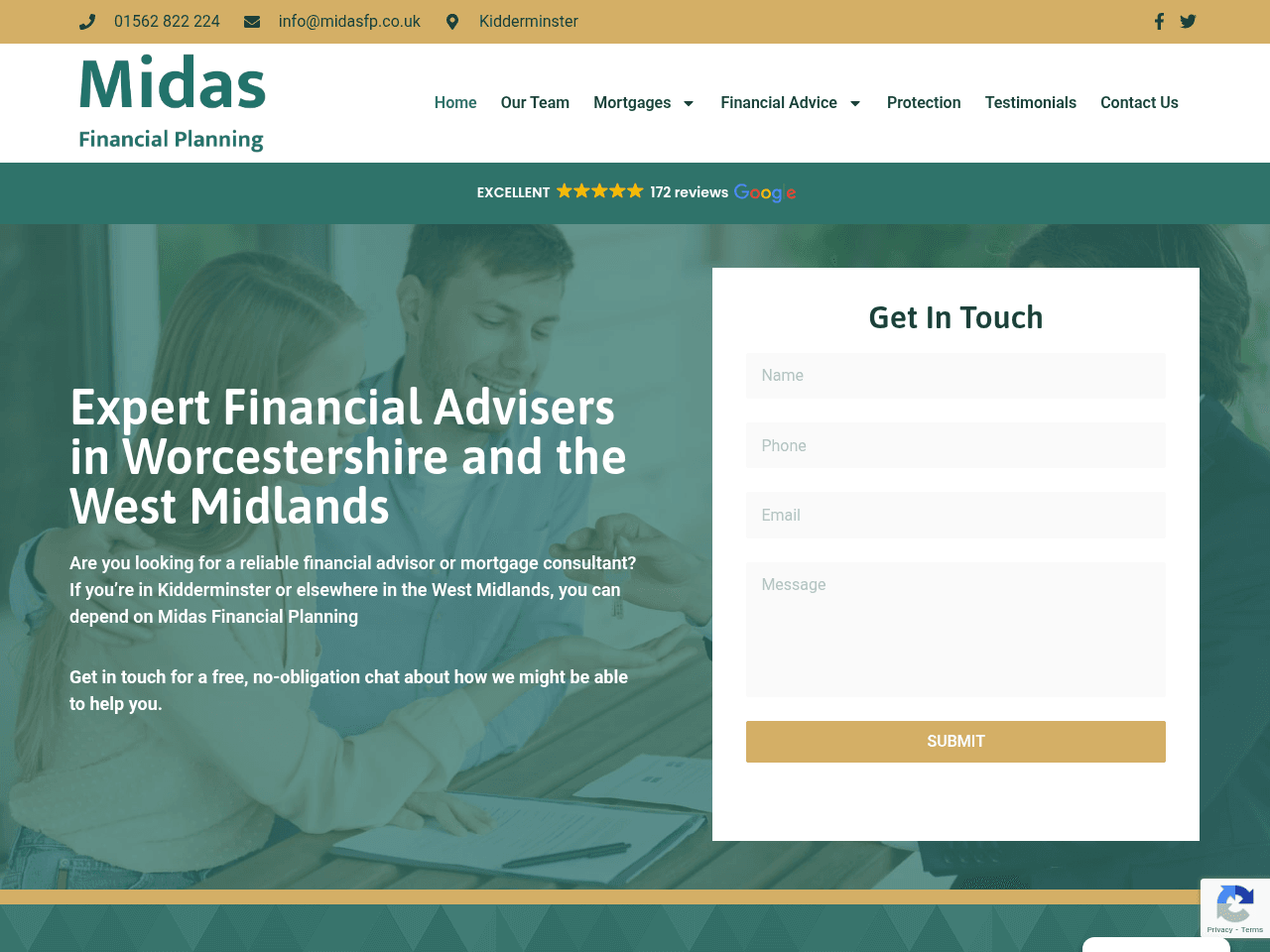 Midas Financial Planning website preview